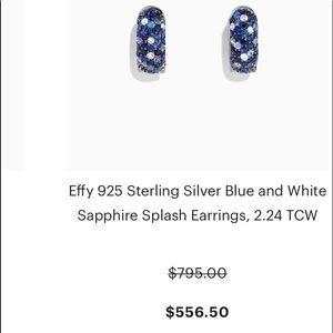 Sapphire designer earrings by Effy